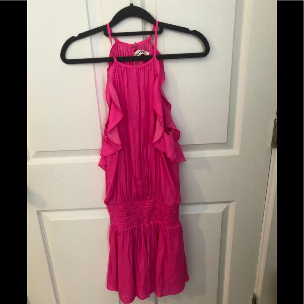 Pink dress with ruffles